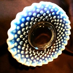 Vintage Fenton Opal Hobnail Glass Plate